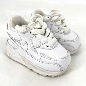 Nike Air Max 90 Unisex‎ Baby Shoes Size 2C Boy Girl White EXCELLENT
